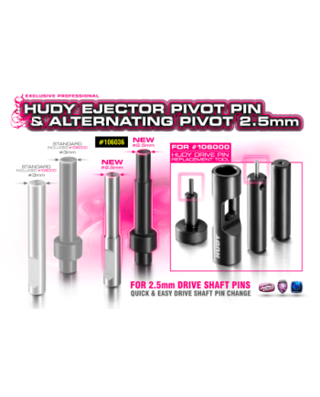 EJECTOR PIVOT PIN & ALTERNATING PIVOT 2.5MM FOR106000