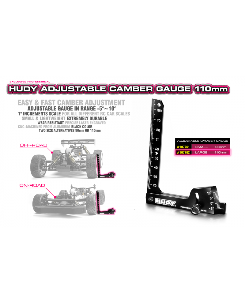 GALGA ADJUSTABLE CAMBER GAUGE 110MM