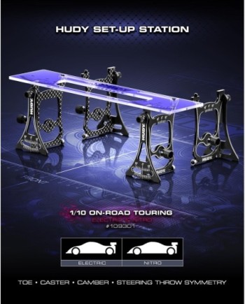 MESA DE REGLAJES HUDY SET-UP 1/10 TOURING CARS