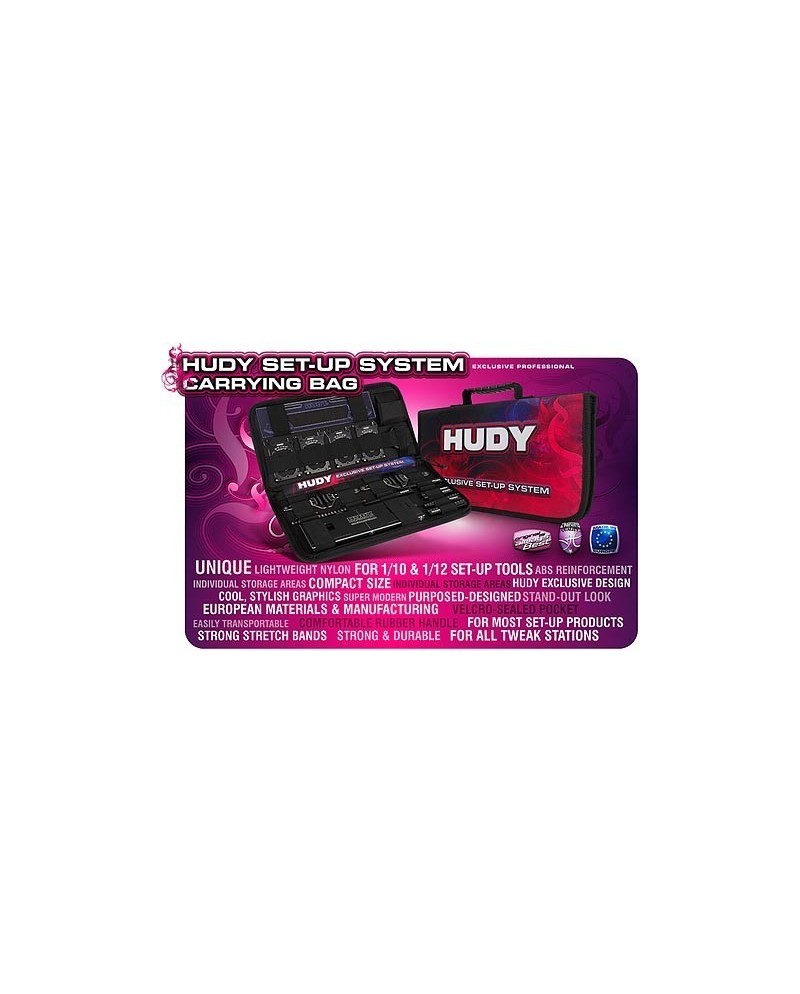 MALETA MESA DE REGLAJES HUDY 1/10 TOURING, 1/10 &1/12 PAN CARS