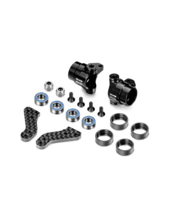 ALU STEERING BLOCKS WITH GRAPHITE EXTENSION PLATES - SET
