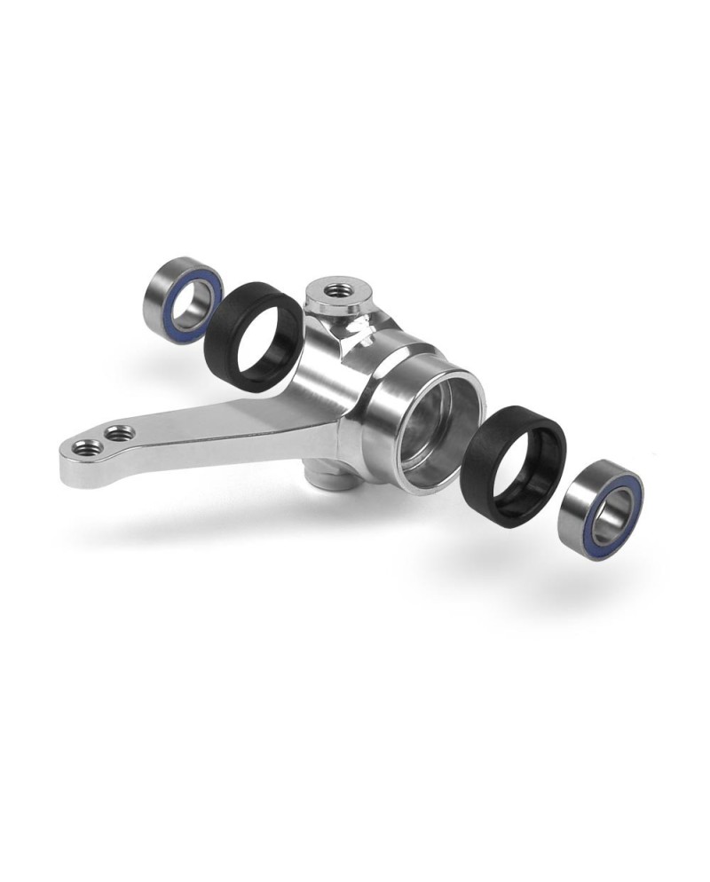 ALU STEERING BLOCK WITH BEARINGS - ORANGE
