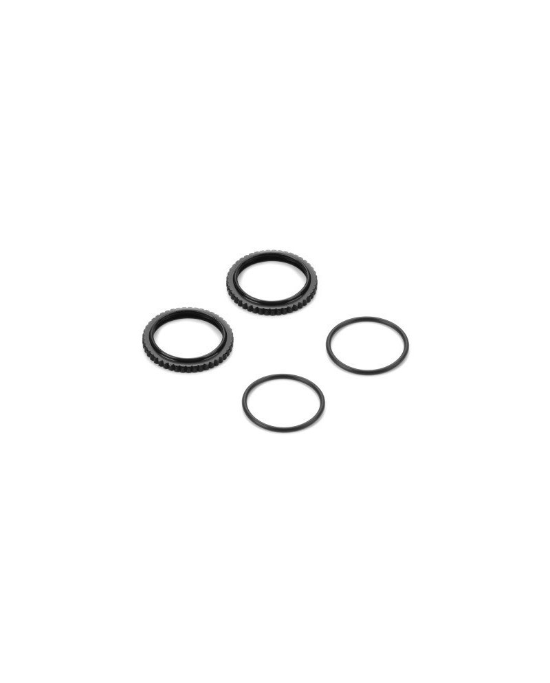 TUERCA DE AJUSTE DE ALUMINIO PARA AMORTIGUADOR XLP2  - NEGRA (2)