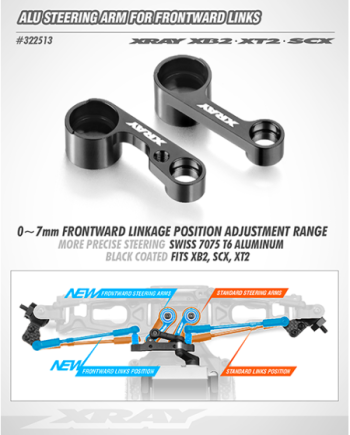 BRAZO DE DIRECCIÃN DE ALUMINIO PARA ENLACES DELANTEROS - SET