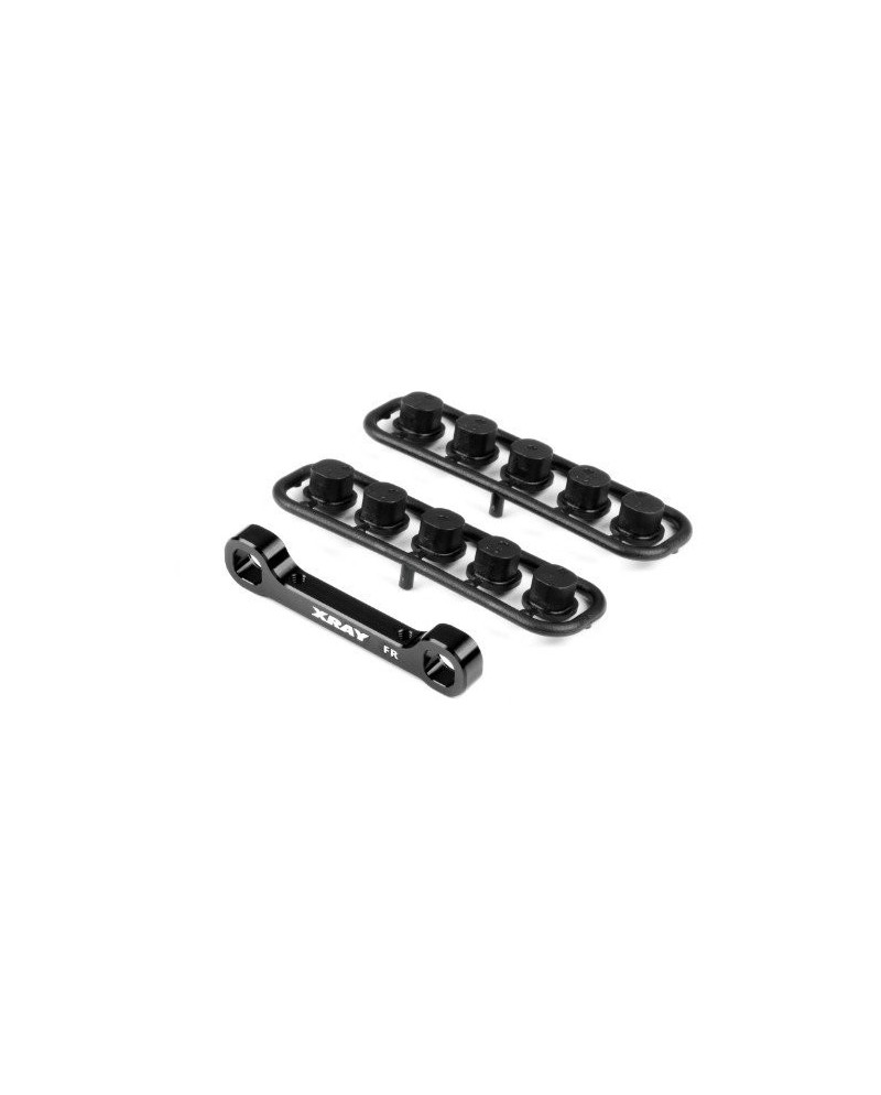 PLACA DE CONVERGENCIA DELANTERA DE ALUMINIO GTâ22  - TRASERA - REGULACION ROLL CENTER