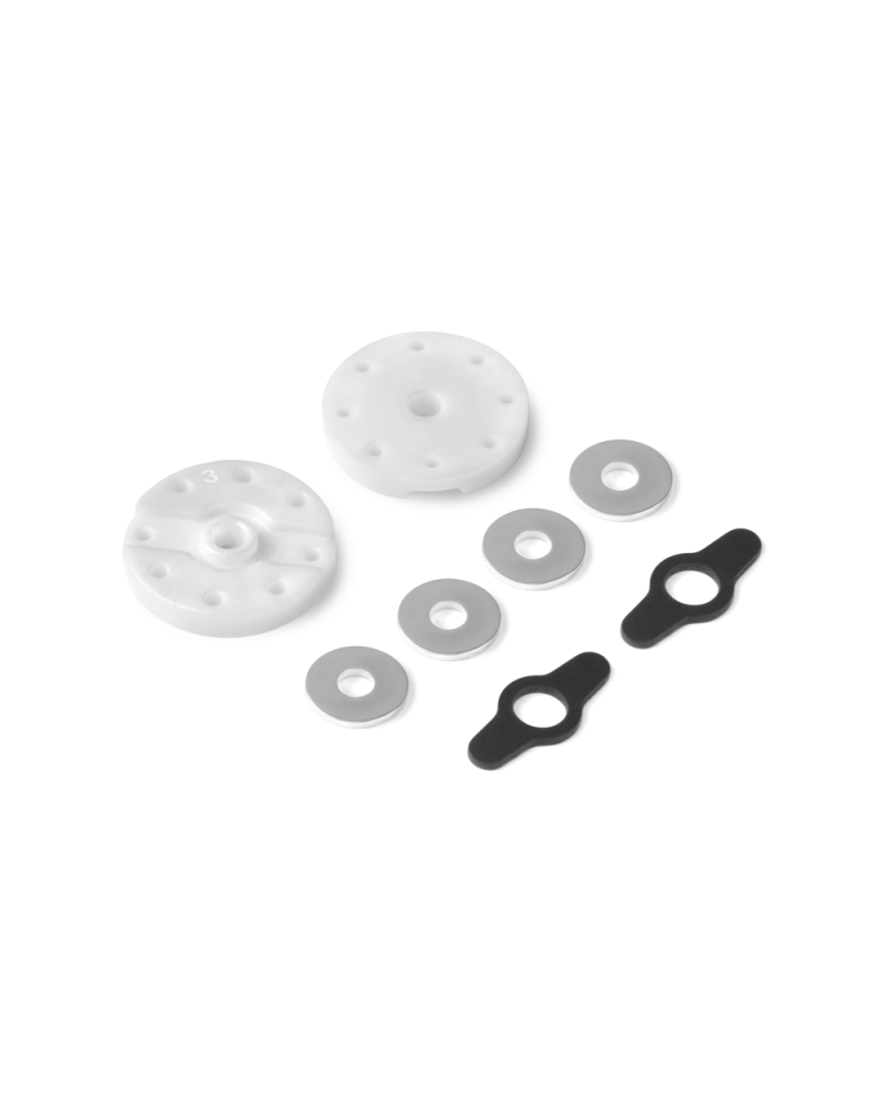 AMORTIGUADOR PISTON 2 VIAS FLUJO DELRIN 6-H. (1,3 mm) y 2-H. (1,1 mm) (2)