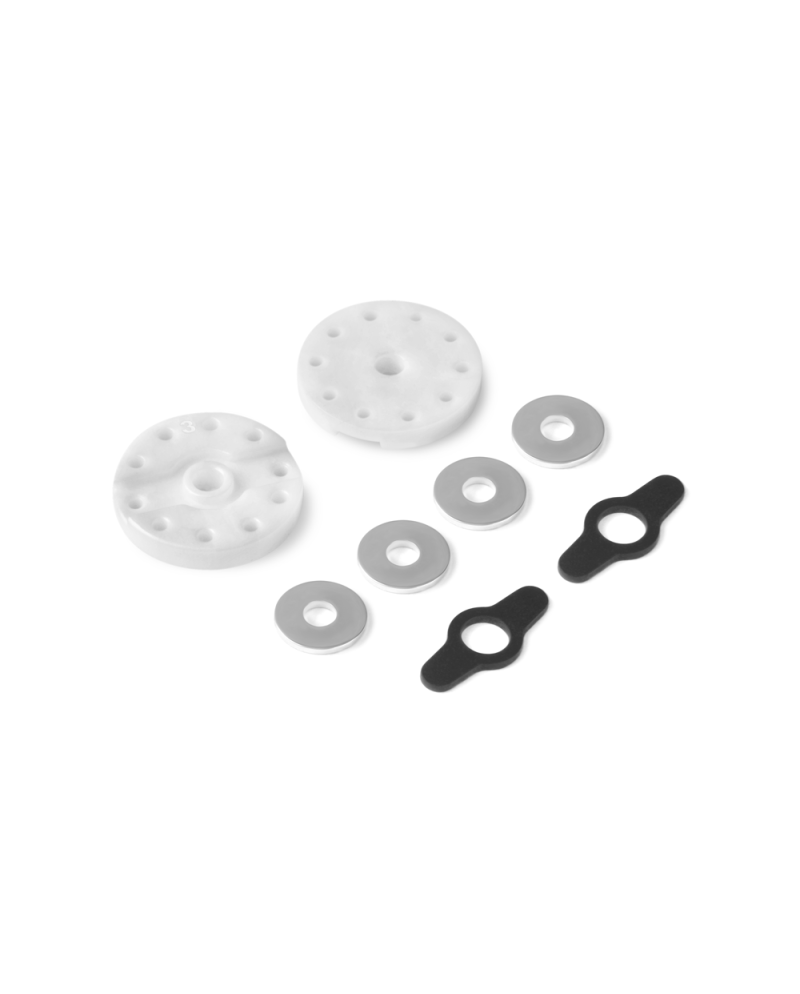 AMORTIGUADOR PISTON 2-VIAS FLUJO DELRIN 8-H. (1,3 mm) y 2-H. (1,2 mm) (2)