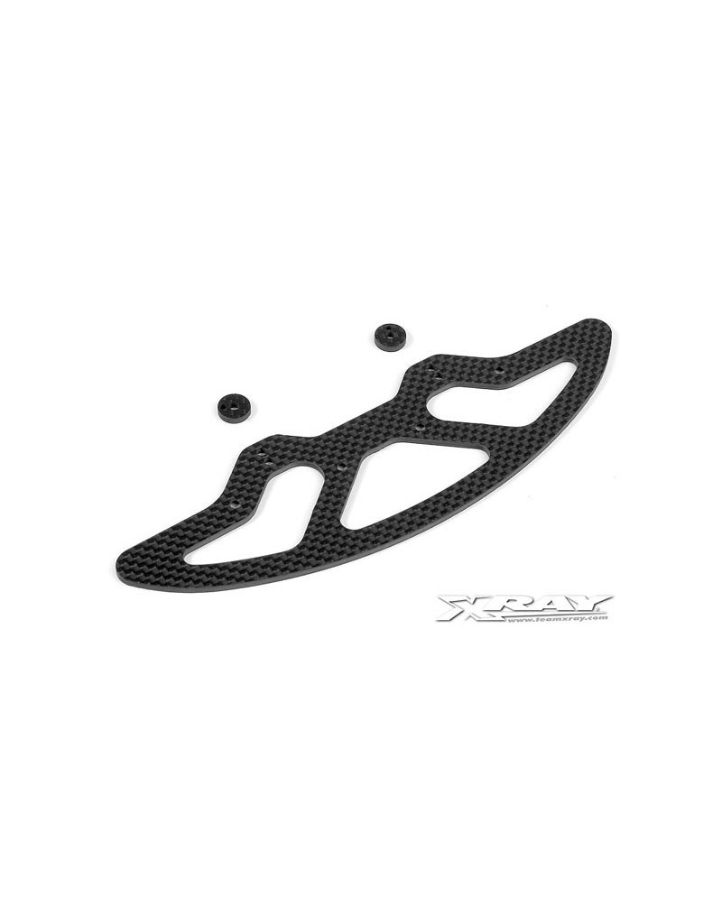BUMPER DELANTERO DE CARBONO 2.5MM Y ARANDELAS X10 - V2