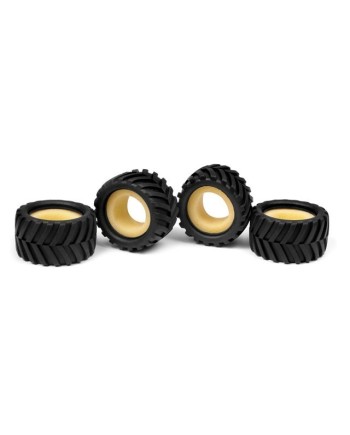 MICRO MONSTER TRUCK TIRE & INSERT - CHEVRON (4+4)