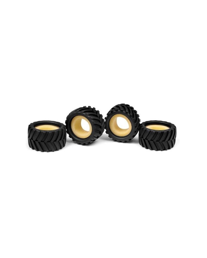 MICRO MONSTER TRUCK TIRE & INSERT - CHEVRON (4+4)