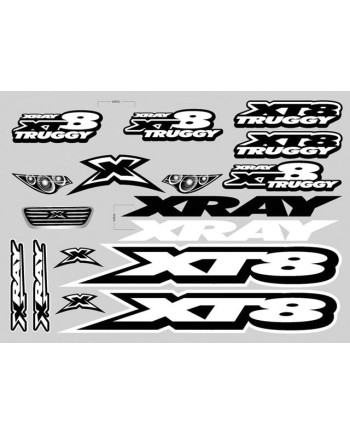 PEGATINAS CARROCERÃ?A XRAY XT8  - BLANCO