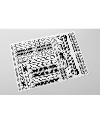 PEGATINAS CARROCERIA XRAY XB8 - BLANCO