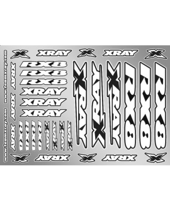 PEGATINAS CARROCERIA XRAY RX8 - BLANCO