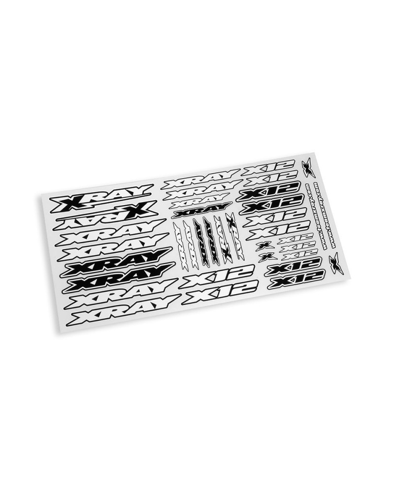 PEGATINAS CARROCERIA XRAY X12 - BLANCO - V2