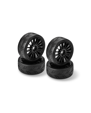RUEDAS PRECORTADOS SLICKS HUDY 1/10  DERECHO E IZQUIERDO (2+2)