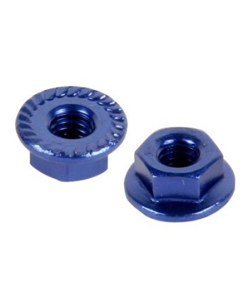 Tuercas aluminio 4mm 5pcs Azules (Especial 1/10)
