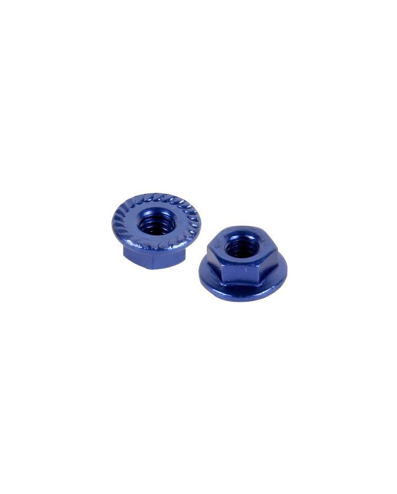 Tuercas aluminio 4mm 5pcs Azules (Especial 1/10)