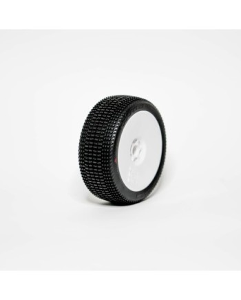 1:8 BUGGY WIND CLAY V2 PRE-MOUNTED WHITE 2PCS