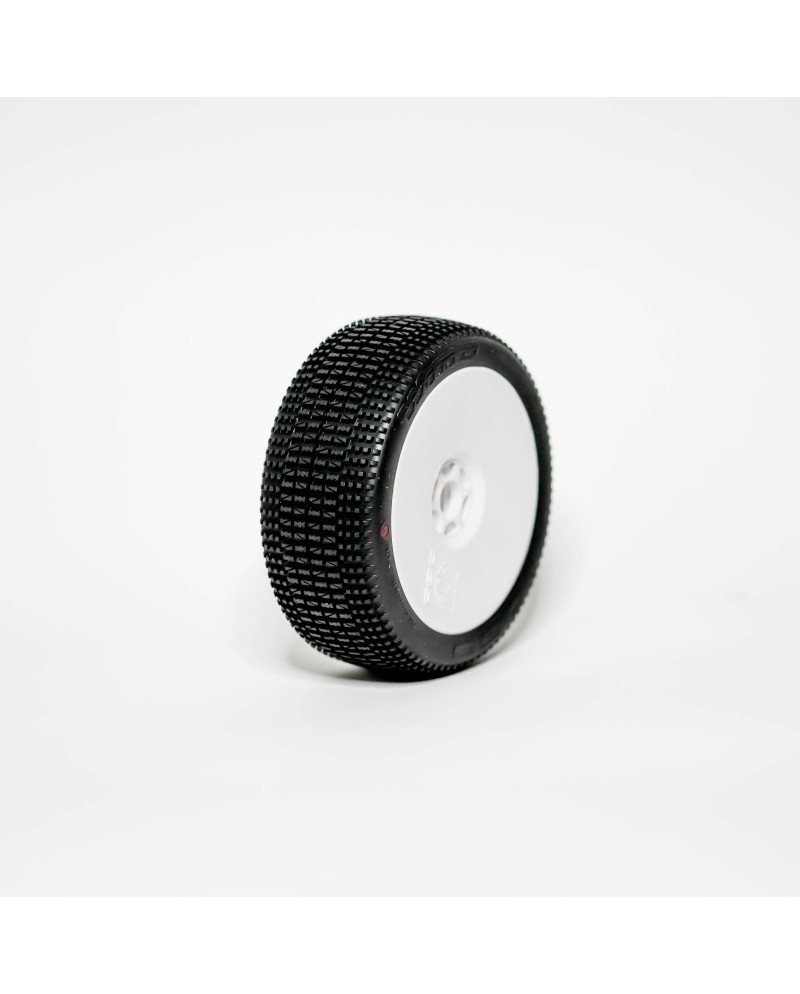 1:8 BUGGY WIND CLAY V2 PRE-MOUNTED WHITE 2PCS