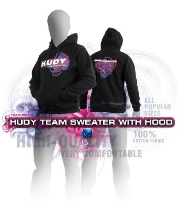 SUDADERA CON CAPUCHA HUDY - NEGRA (M)