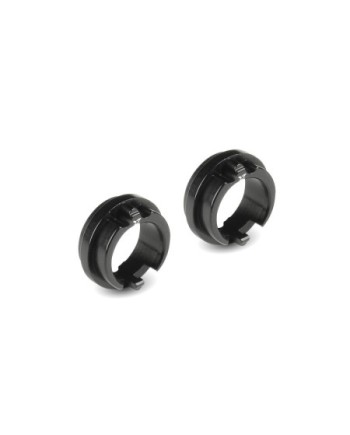 CASQUILLO DE RODAMIENTO AJUSTABLE DE ALUMINIO X4 PARA SOPORTES DE DIFERENCIAL UNIVERSALES - NEGRO (2)
