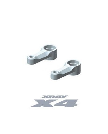 BRAZO DE DIRECCIÃN DOBLE DE ALUMINIO X4 - NEGRO + RODAMIENTOS DE BOLAS