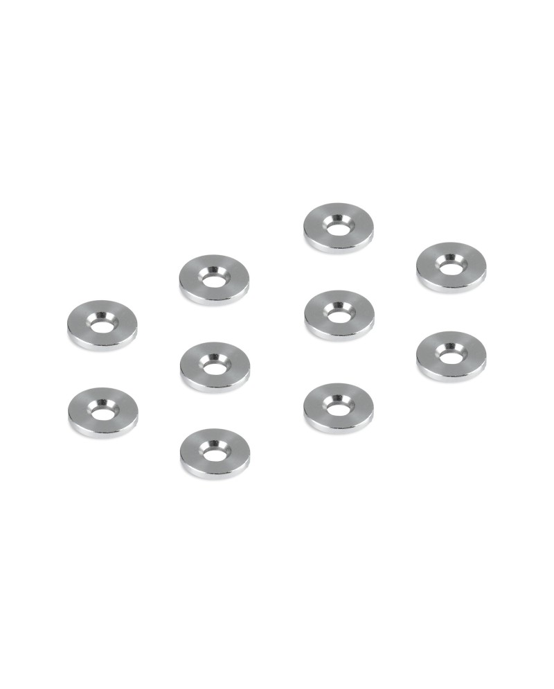 ARANDELA DE ALUMINIO 3x9x1.0MM - AVELLANADO PROFUNDO (10)