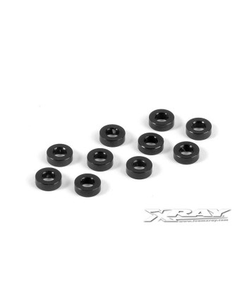ARANDELAS DE ALUMINIO 3X6X2 NEGRAS (10)