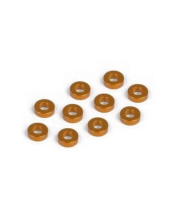 ARANDELAS DE ALUMINIO 3X6X2 NARANJA (10)