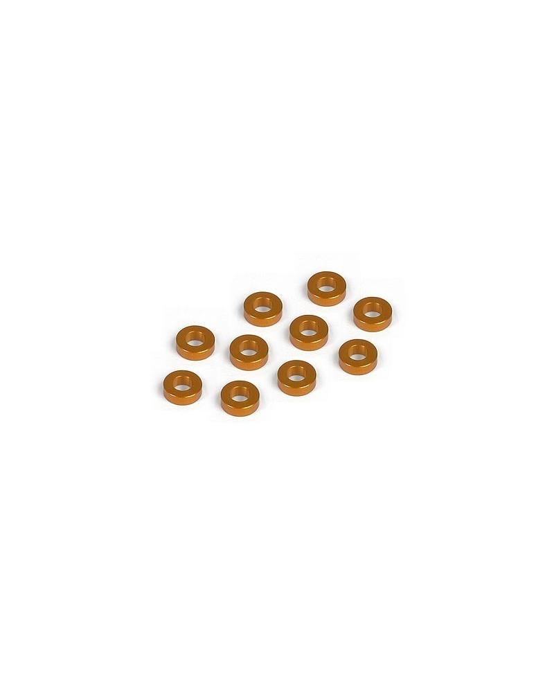 ARANDELAS DE ALUMINIO 3X6X2 NARANJA (10)