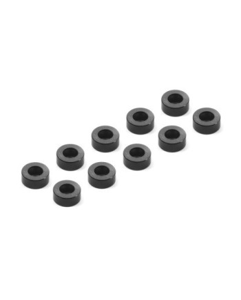 ARANDELA DE ALUMINIO 3x6x2.5MM - NEGRO (10)