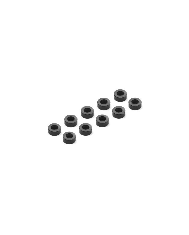ARANDELA DE ALUMINIO 3x6x2.5MM - NEGRO (10)