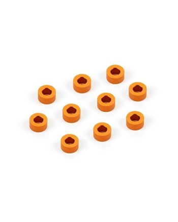 ARANDELAS ALUM. 3X6X3.0MM - NARANJA (10)