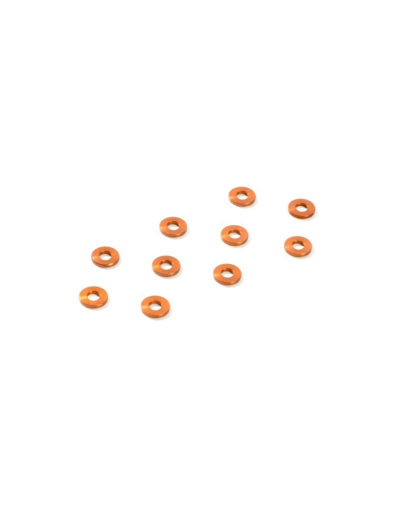 ARANDELA DE ALUMINIO  3x7x2.0MM - NARANJA (10)