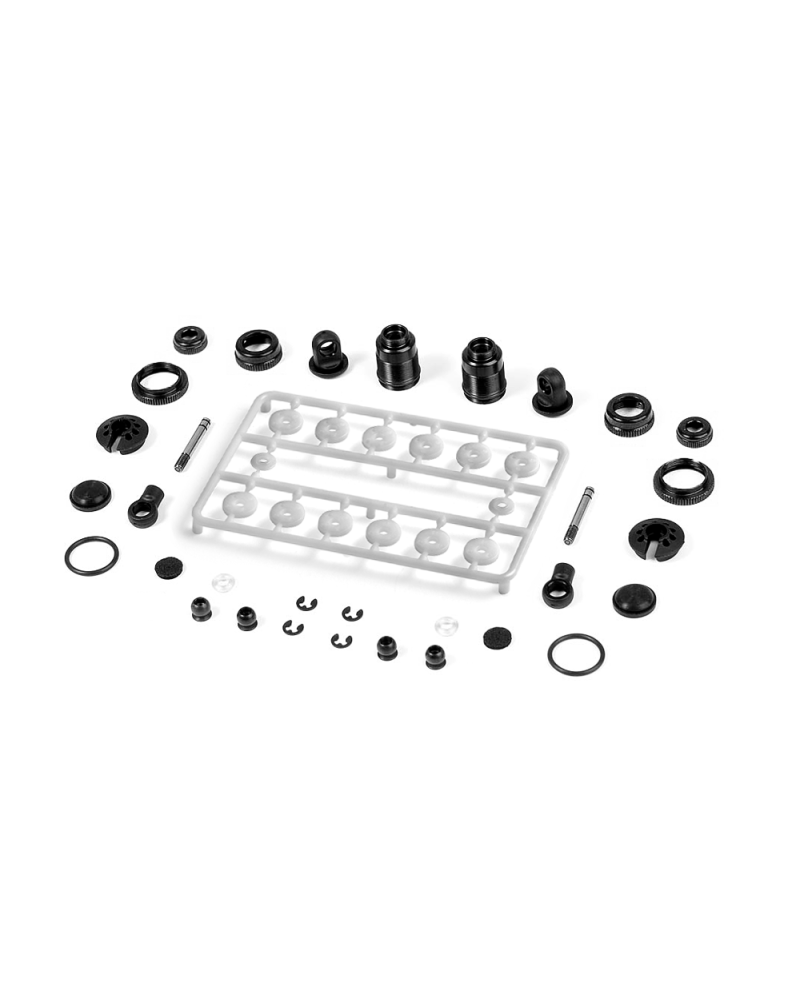 SET AMORTIGUADORES TOURING 1/10 ALU - NEGRO (2)
