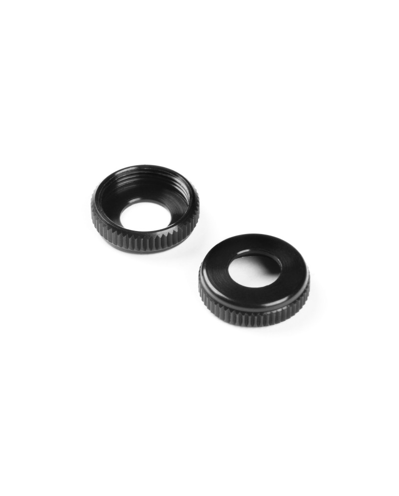 TAPA DE ALUMINIO XLP PARA CUERPO DE AMORTIGUADOR - NEGRA (2)