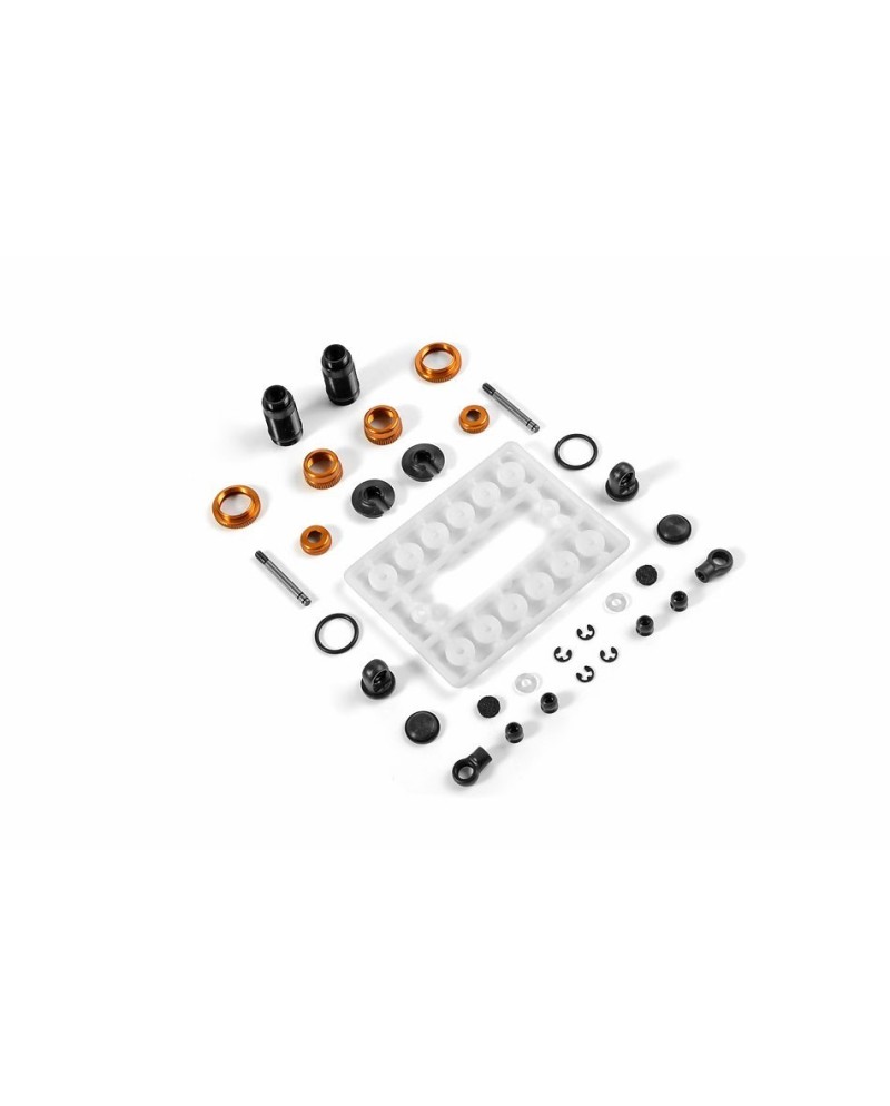 JUEGO DE AMORTIGUADORES DE ALUMINIO - NARANJA (2 UNIDADES)