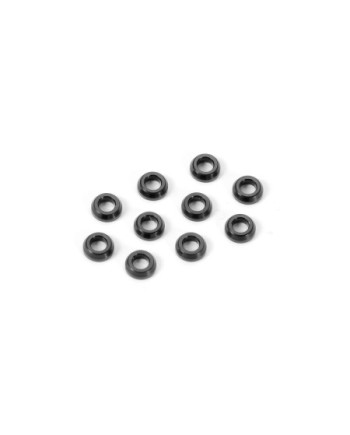 ARANDELA CÃNICA DE ALUMINIO 3X6X2MM - NEGRO (10)