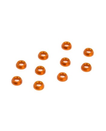 ARANDELA CONICA DE ALUMINIO 3X6X2.0MM - NARANJA (10)