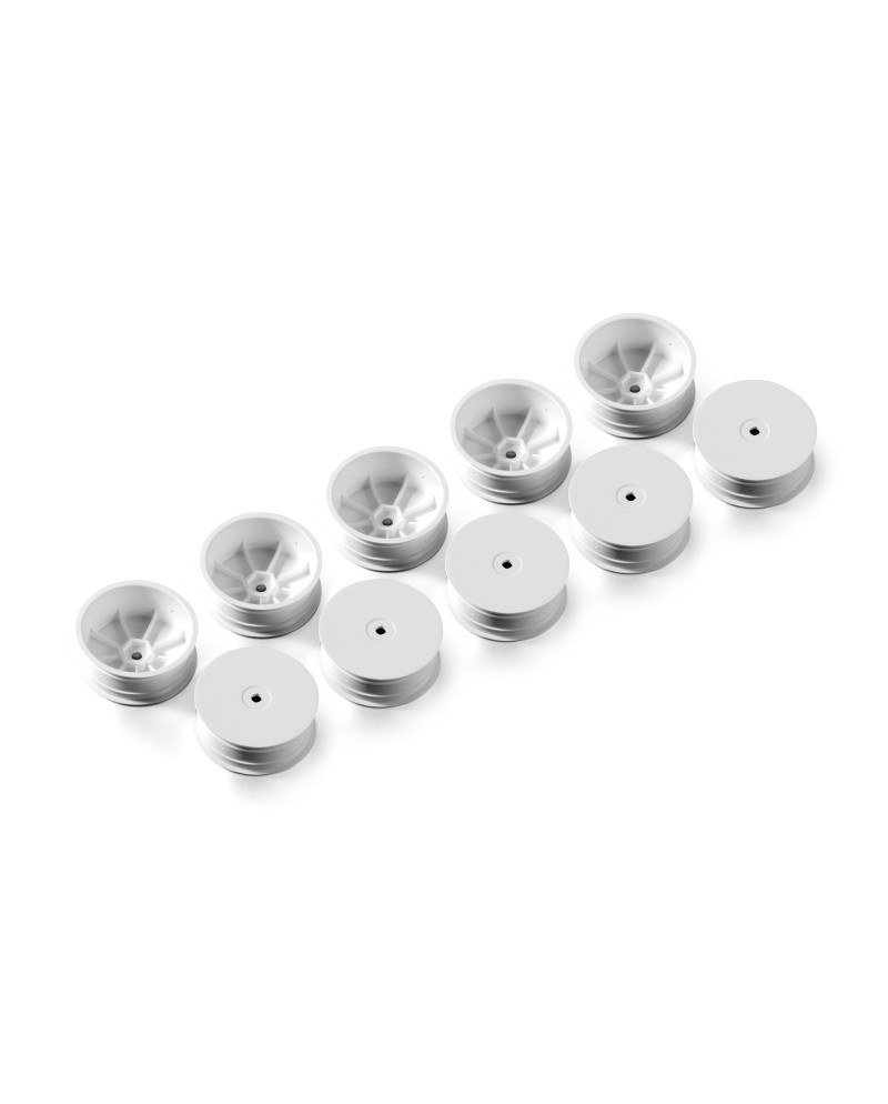 LLANTA DELANTERA 4WD AERODISK CON HEXÃ?GONO DE 12MM IFMAR - BLANCA - DURA (10)