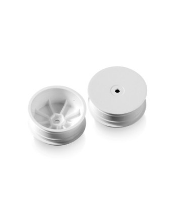 LLANTA DELANTERA 4WD AERODISK CON HEXÃ?GONO DE 12MM IFMAR - BLANCA - DURA (2)