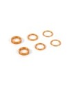 SET ARANDELAS ALU 6.37x8.4MM (0.5MM, 1.0MM, 2.0MM) - NARANJA