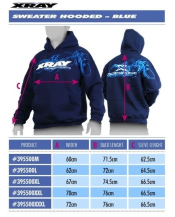 SUDADERA AZUL XRAY (L)