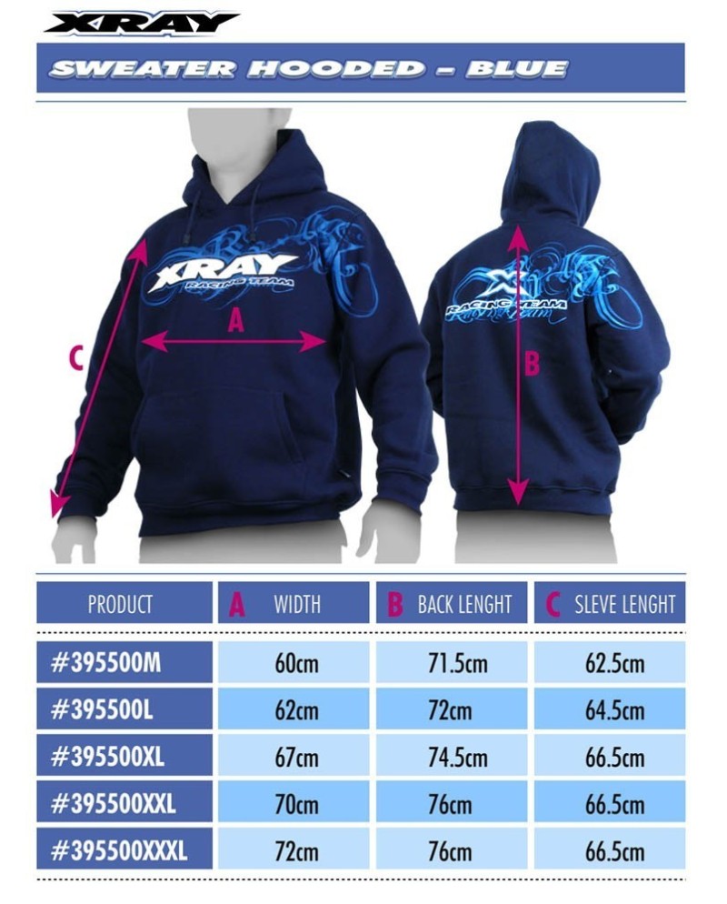 SUDADERA AZUL XRAY (L)