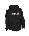 SUDADERA NEGRA CON CAPUCHA (M)