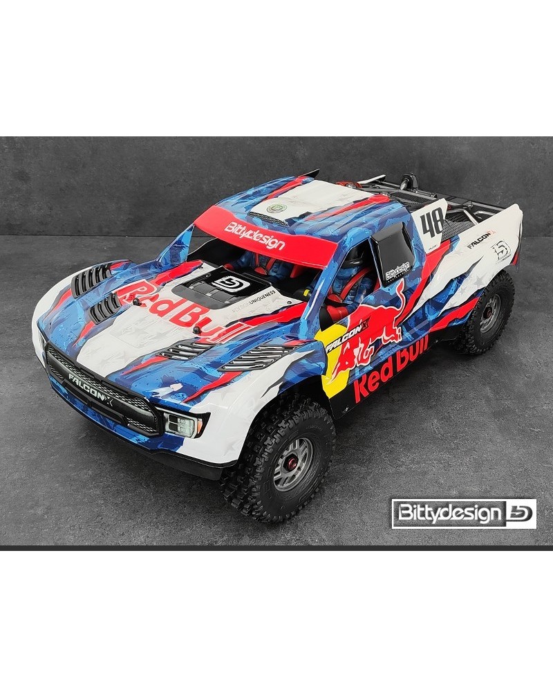 CARROCERÃ?A FALCON-X 1/7 TRANSPARENTE ARRMA MOJAVE 6S BLX PRECORTADA