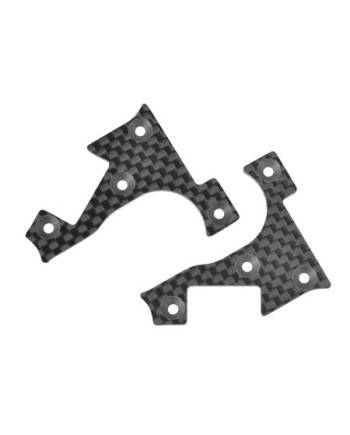 PLACA DE CARBONO DE TRAPECIOS - XB PRO - INFERIOR DELANTERO - IZQUIERDO/DERECHO - CARBONO 2MM - 1 PAR