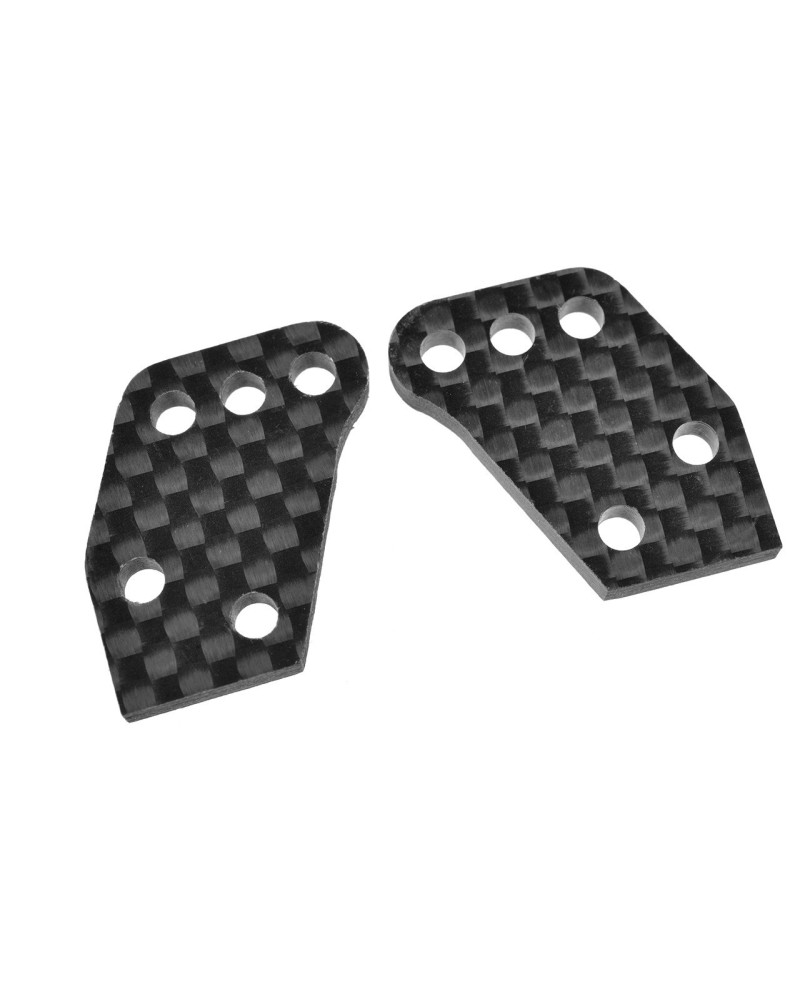 PLACAS DE CAÃDA PARA MANGUETA - TRASERAS - CARBONO 3MM - 2 PIEZAS