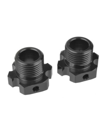 HEXÃGONO DE RUEDA - XB PRO - ALIGERADO - ALUMINIO 7075 - NEGRO - 2 PIEZAS