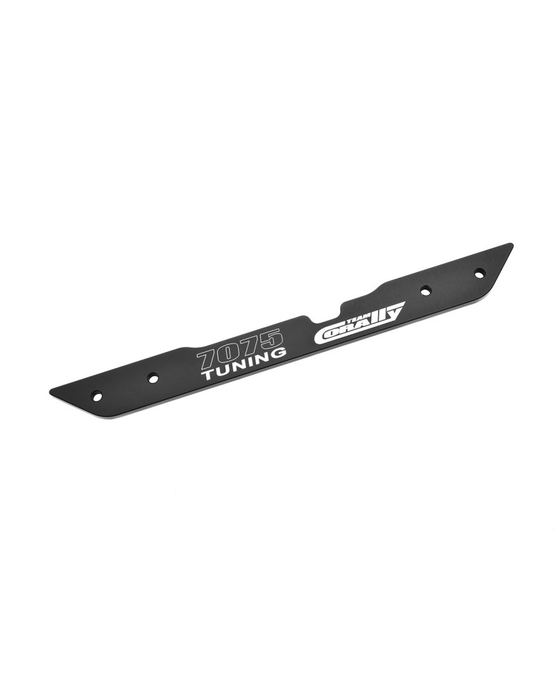BARRA RIGIDIFICADORA DE CHASIS - XL6S - CENTRAL INFERIOR - ALUMINIO 7075 - 3mm - ANODIZADO DURO - NEGRO - FABRICADO EN ITALIA